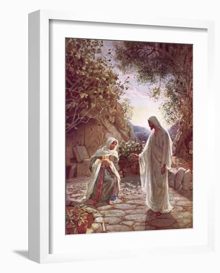 Jesus Revealing Himself to Mary Magdalene-William Brassey Hole-Framed Giclee Print