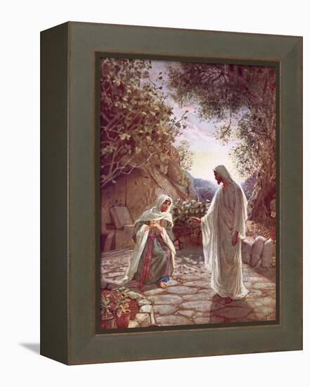 Jesus Revealing Himself to Mary Magdalene-William Brassey Hole-Framed Premier Image Canvas