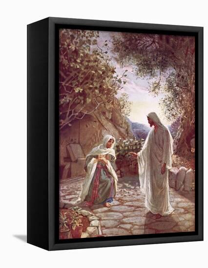 Jesus Revealing Himself to Mary Magdalene-William Brassey Hole-Framed Premier Image Canvas