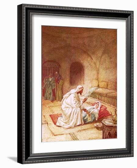 Jesus Reviving Jairus's Daughter-William Brassey Hole-Framed Giclee Print