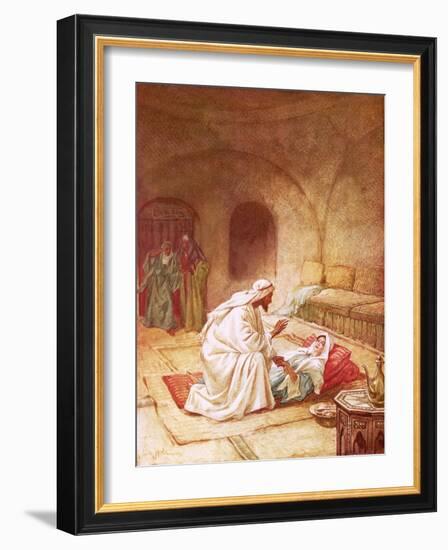 Jesus Reviving Jairus's Daughter-William Brassey Hole-Framed Giclee Print