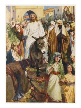 'Jesus, Riding a Donkey, Enters Jerusalem' Giclee Print | Art.com