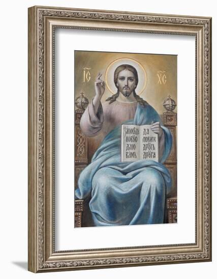 Jesus, Russian Orthodox Church, St. Petersburg, Russia, Europe-Godong-Framed Photographic Print