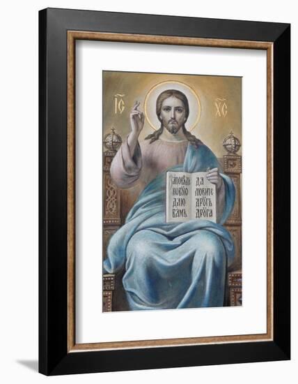 Jesus, Russian Orthodox Church, St. Petersburg, Russia, Europe-Godong-Framed Photographic Print