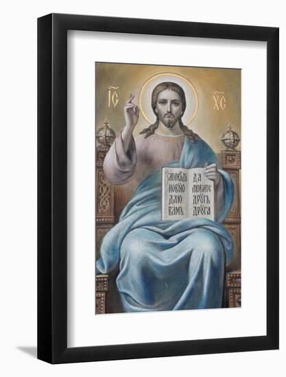 Jesus, Russian Orthodox Church, St. Petersburg, Russia, Europe-Godong-Framed Photographic Print