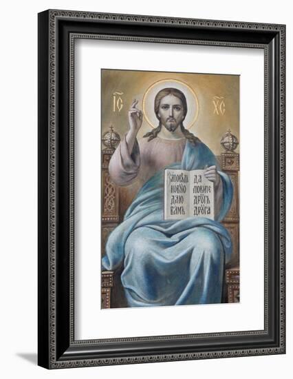 Jesus, Russian Orthodox Church, St. Petersburg, Russia, Europe-Godong-Framed Photographic Print