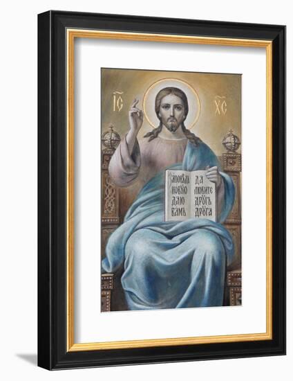 Jesus, Russian Orthodox Church, St. Petersburg, Russia, Europe-Godong-Framed Photographic Print