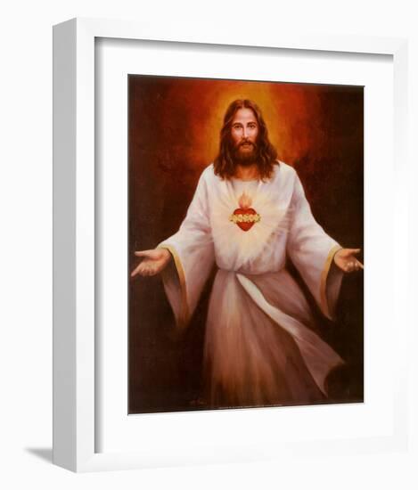 Jesus' Sacred Heart-T^ C^ Chiu-Framed Art Print