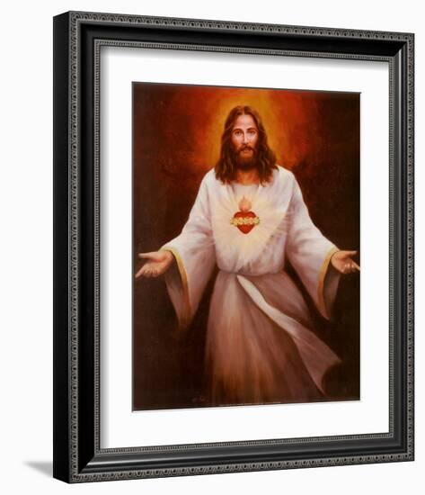 Jesus' Sacred Heart-T^ C^ Chiu-Framed Art Print