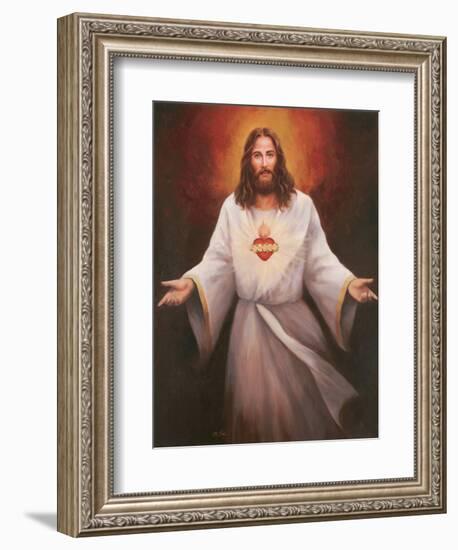 Jesus' Sacred Heart-Unknown Chiu-Framed Art Print