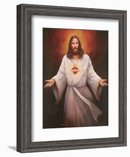 Jesus' Sacred Heart-Unknown Chiu-Framed Art Print