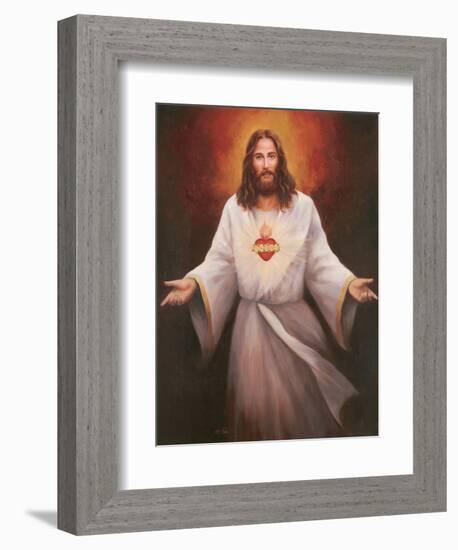 Jesus' Sacred Heart-Unknown Chiu-Framed Art Print