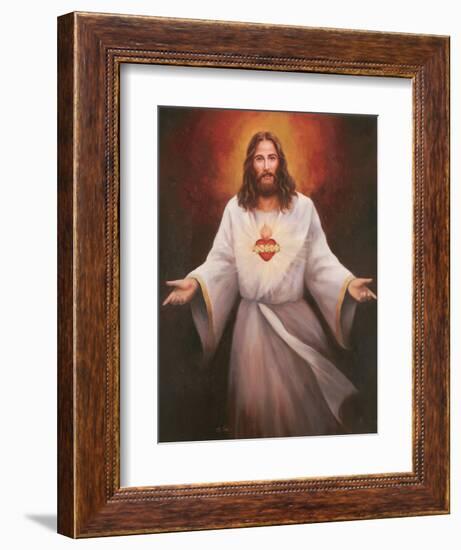 Jesus' Sacred Heart-Unknown Chiu-Framed Art Print