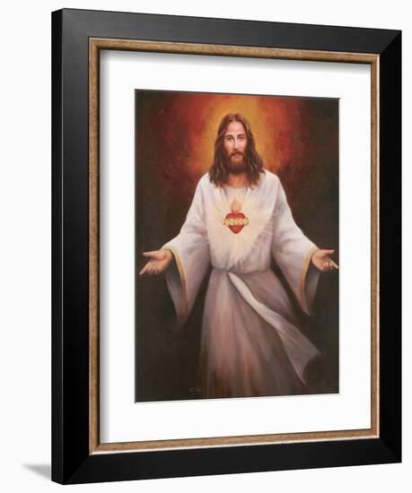 Jesus' Sacred Heart-Unknown Chiu-Framed Art Print