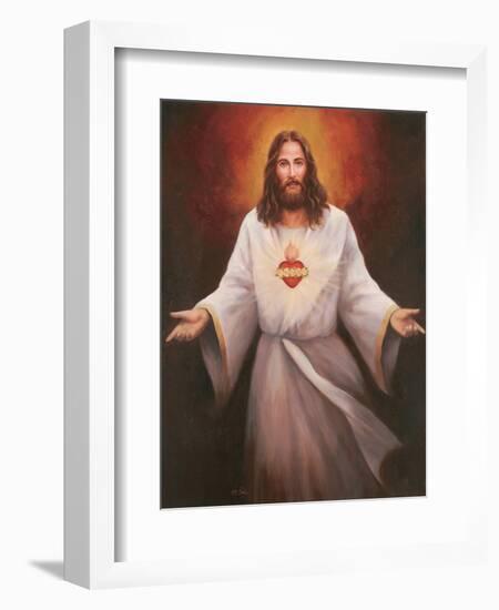 Jesus' Sacred Heart-Unknown Chiu-Framed Art Print