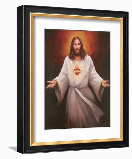 Jesus' Sacred Heart-Unknown Chiu-Framed Art Print