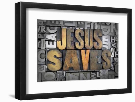 Jesus Saves-enterlinedesign-Framed Photographic Print