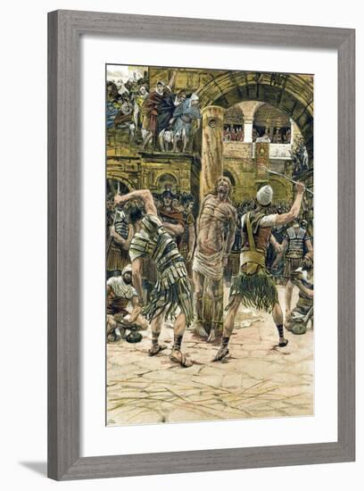 Jesus Scourged on the Face, C1897-James Jacques Joseph Tissot-Framed Giclee Print