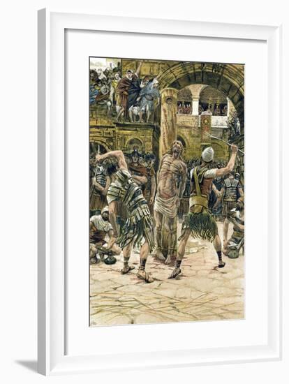 Jesus Scourged on the Face, C1897-James Jacques Joseph Tissot-Framed Giclee Print