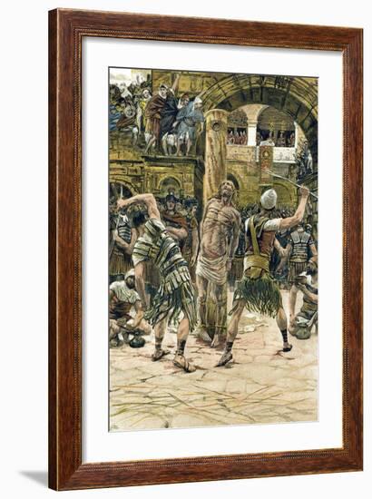 Jesus Scourged on the Face, C1897-James Jacques Joseph Tissot-Framed Giclee Print