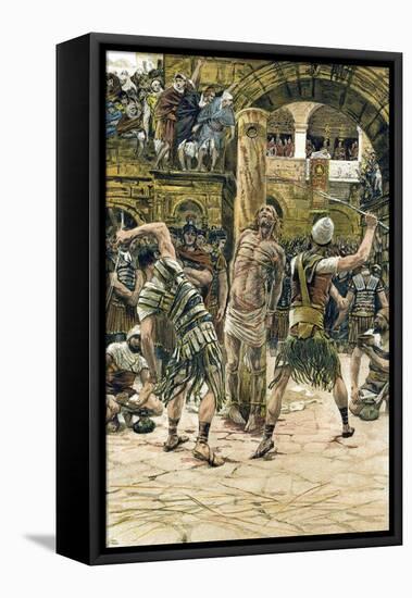 Jesus Scourged on the Face, C1897-James Jacques Joseph Tissot-Framed Premier Image Canvas