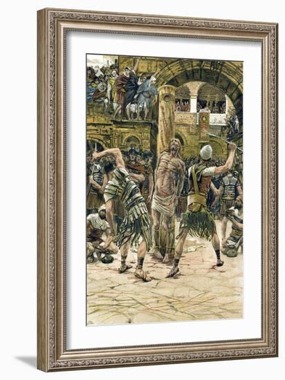 Jesus Scourged on the Face, C1897-James Jacques Joseph Tissot-Framed Giclee Print