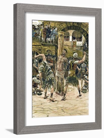 Jesus Scourged on the Face, C1897-James Jacques Joseph Tissot-Framed Giclee Print