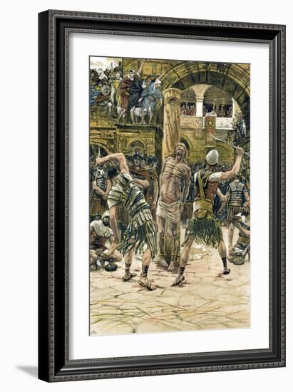 Jesus Scourged on the Face, C1897-James Jacques Joseph Tissot-Framed Giclee Print