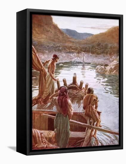 Jesus Showing Himself to Peter and Others by the Sea of Galilee-William Brassey Hole-Framed Premier Image Canvas