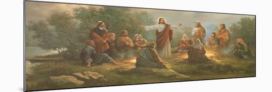 Jesus Spreading the Word-unknown Bo-Mounted Art Print