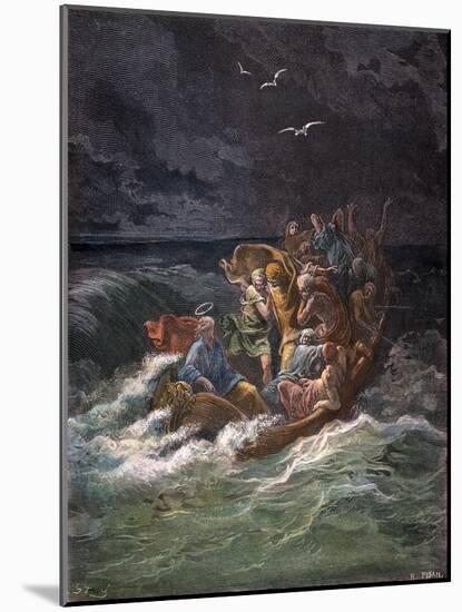 Jesus Stilling the Tempest-Gustave Doré-Mounted Giclee Print
