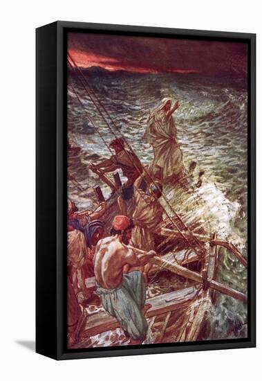 Jesus Stilling the Tempest-William Brassey Hole-Framed Premier Image Canvas