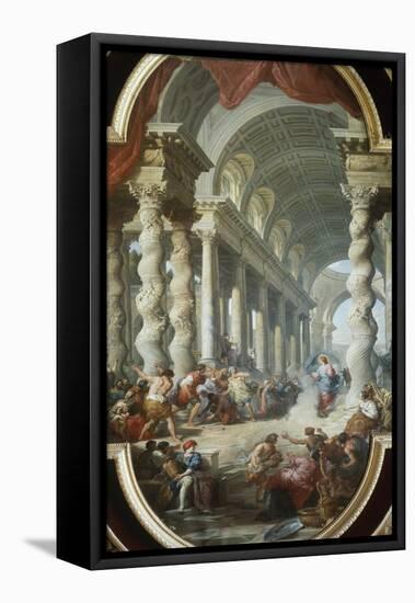 Jesus Stoned in the Temple-Giovanni Paolo Panini-Framed Premier Image Canvas
