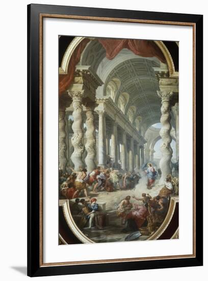 Jesus Stoned in the Temple-Giovanni Paolo Panini-Framed Giclee Print