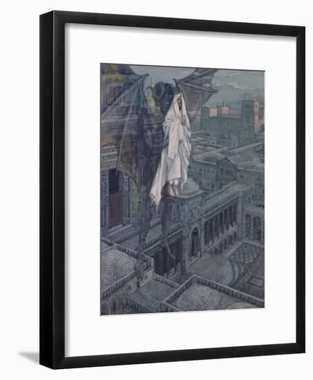 Jesus Taken Up to a Pinnacle of the Temple-James Tissot-Framed Giclee Print