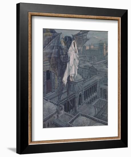 Jesus Taken Up to a Pinnacle of the Temple-James Tissot-Framed Giclee Print