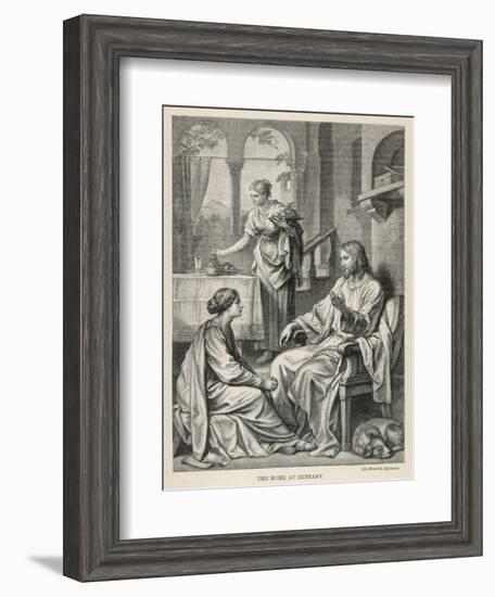 Jesus Talks with Mary While Martha Does Housework-Heinrich Hofmann-Framed Photographic Print