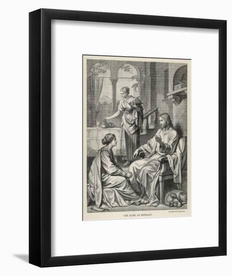 Jesus Talks with Mary While Martha Does Housework-Heinrich Hofmann-Framed Photographic Print