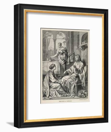 Jesus Talks with Mary While Martha Does Housework-Heinrich Hofmann-Framed Photographic Print