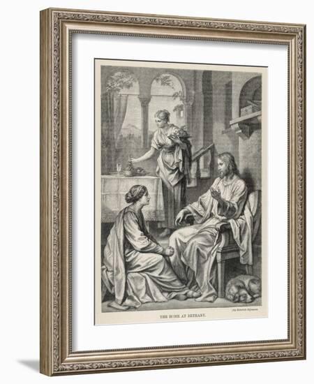 Jesus Talks with Mary While Martha Does Housework-Heinrich Hofmann-Framed Photographic Print