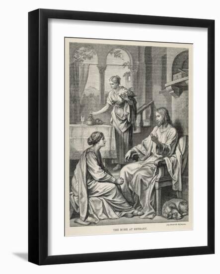 Jesus Talks with Mary While Martha Does Housework-Heinrich Hofmann-Framed Photographic Print