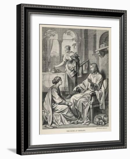 Jesus Talks with Mary While Martha Does Housework-Heinrich Hofmann-Framed Photographic Print