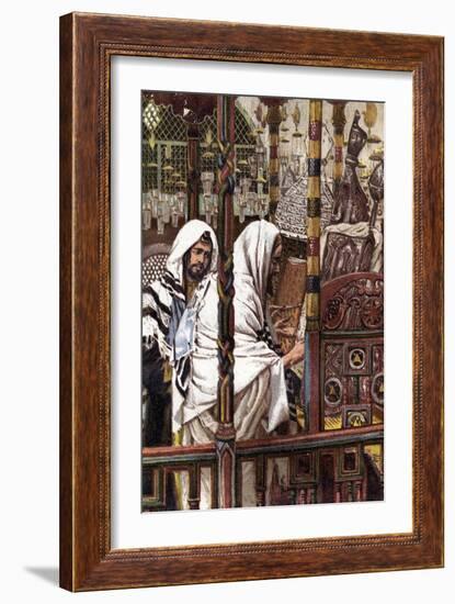 Jesus Teaching in the Synagogue, C1897-James Jacques Joseph Tissot-Framed Giclee Print