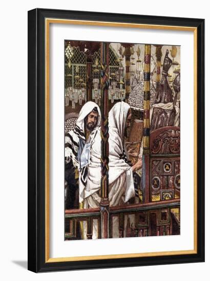 Jesus Teaching in the Synagogue, C1897-James Jacques Joseph Tissot-Framed Giclee Print