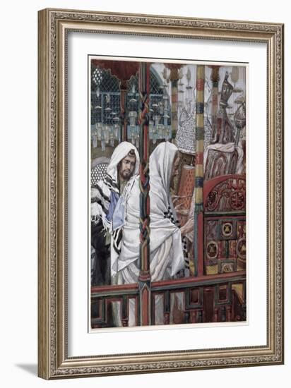 Jesus Teaching in the Synagogue, Illustration for 'The Life of Christ', C.1886-94-James Tissot-Framed Giclee Print