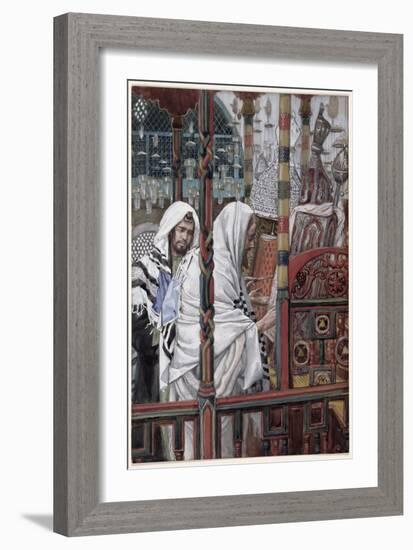 Jesus Teaching in the Synagogue, Illustration for 'The Life of Christ', C.1886-94-James Tissot-Framed Giclee Print