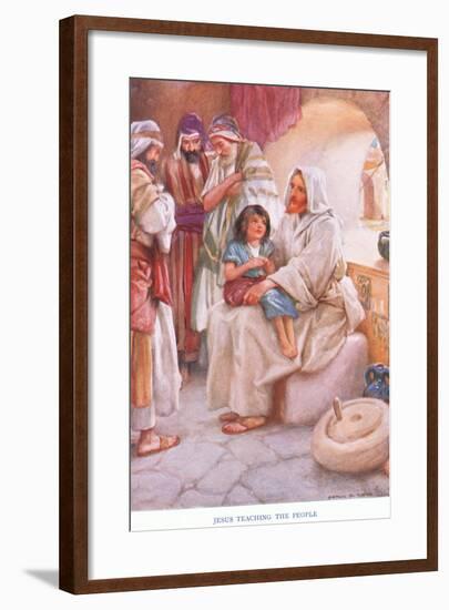 Jesus Teaching the People-Arthur A. Dixon-Framed Giclee Print