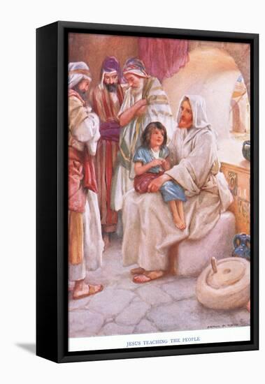 Jesus Teaching the People-Arthur A. Dixon-Framed Premier Image Canvas