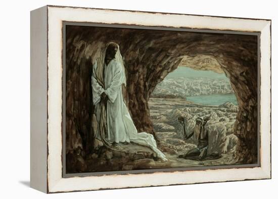 Jesus Tempted in the Wilderness-James Tissot-Framed Premier Image Canvas