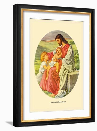 Jesus, The Children's Friend-Plockhorst-Framed Art Print